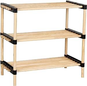 Seowood Modular Multi Purpose Wooden Shelf 3 Shelves