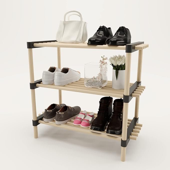Seowood Modular Multi Purpose Wooden Shelf 3 Shelves Seowood Modular Multi Purpose Wooden Shelf 3 Shelves
