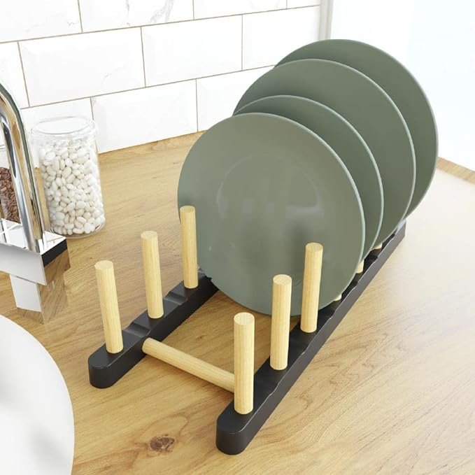 Seowood Wooden Plate Holder