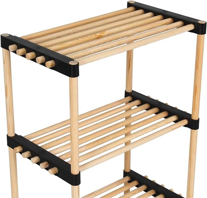 Seowood Modular Wooden Flower Shelf 4 Shelves