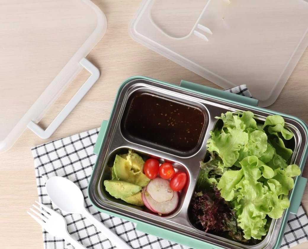 Superlock Stainless steel Lunch Box With Cutlery 850 Ml