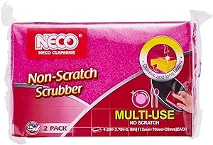 Neco 2Pcs Non Scratch Scrubber for washing