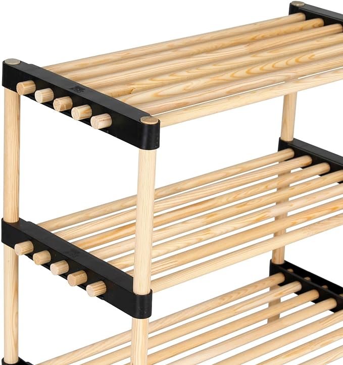 Seowood Modular Multi Purpose Wooden Shelf 3 Shelves