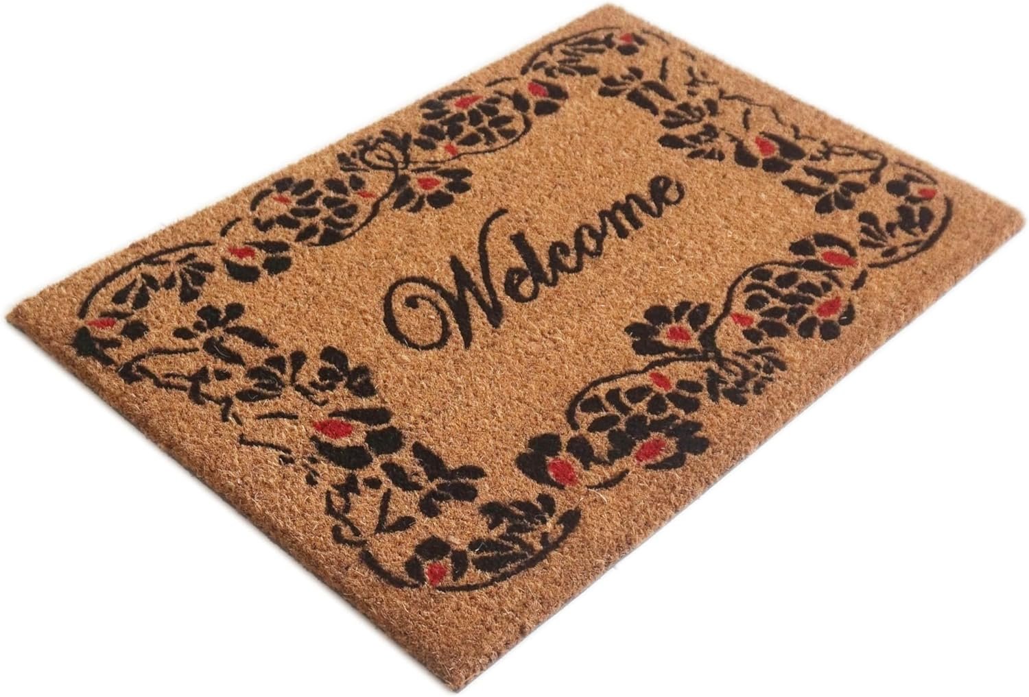 Orchid Welcome Printed Coir Doormat