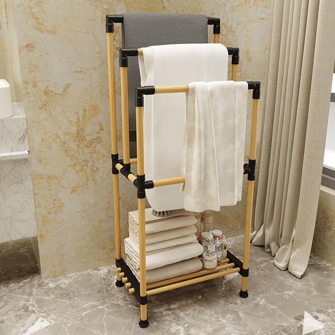 Seowood 3 Shelf Bathroom Towel Holder - HomeKraft