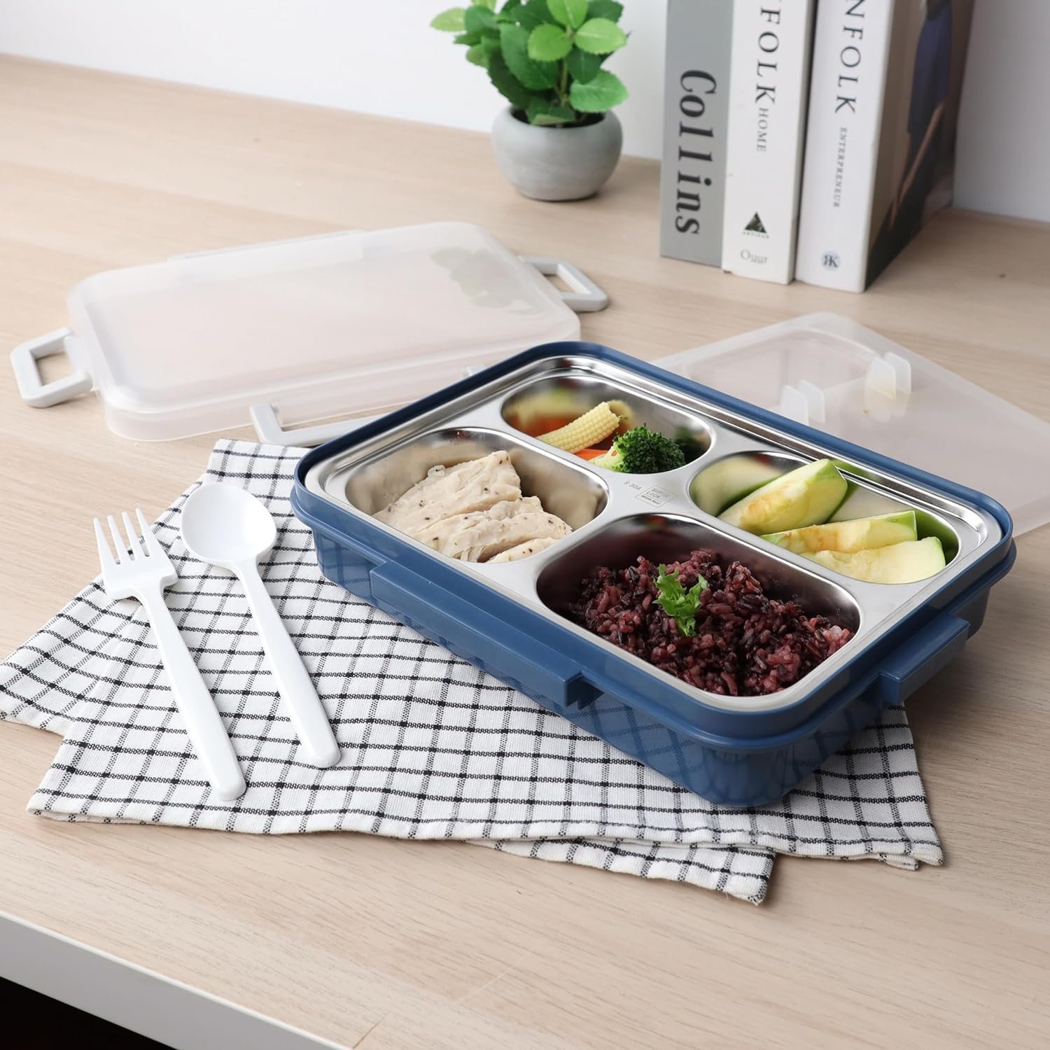 Superlock Stainless steel Lunch Box With Cutlery