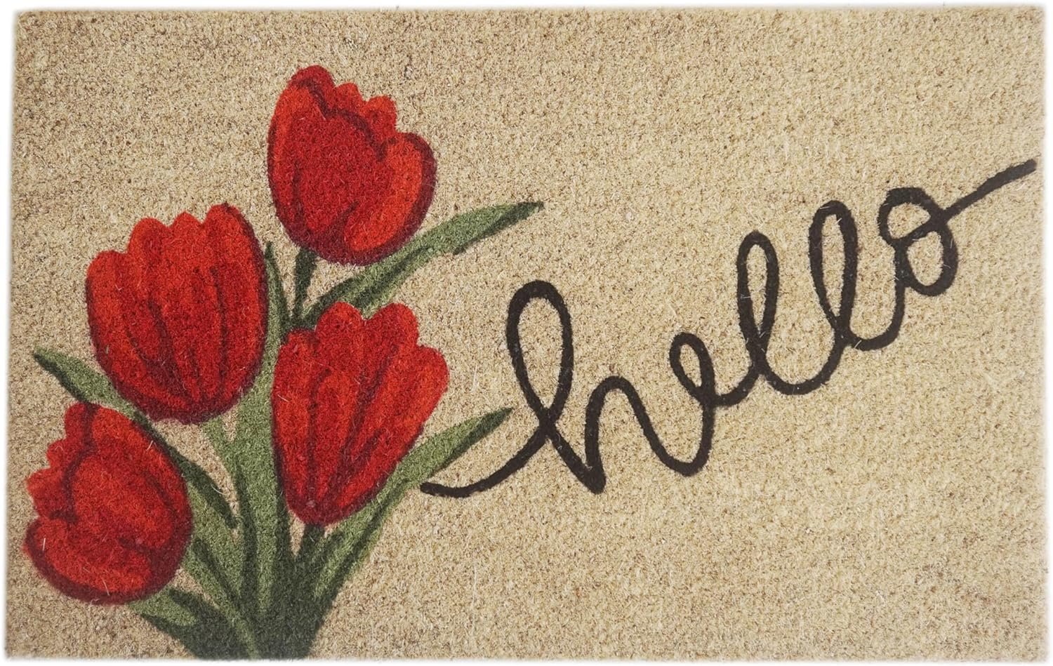 Orchid Hello Bleach Printed Coir Doormat