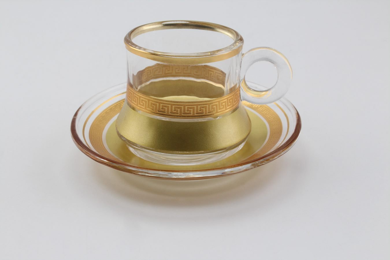 Orchid 12Pcs Glass Cup & Saucer Set 200Ml