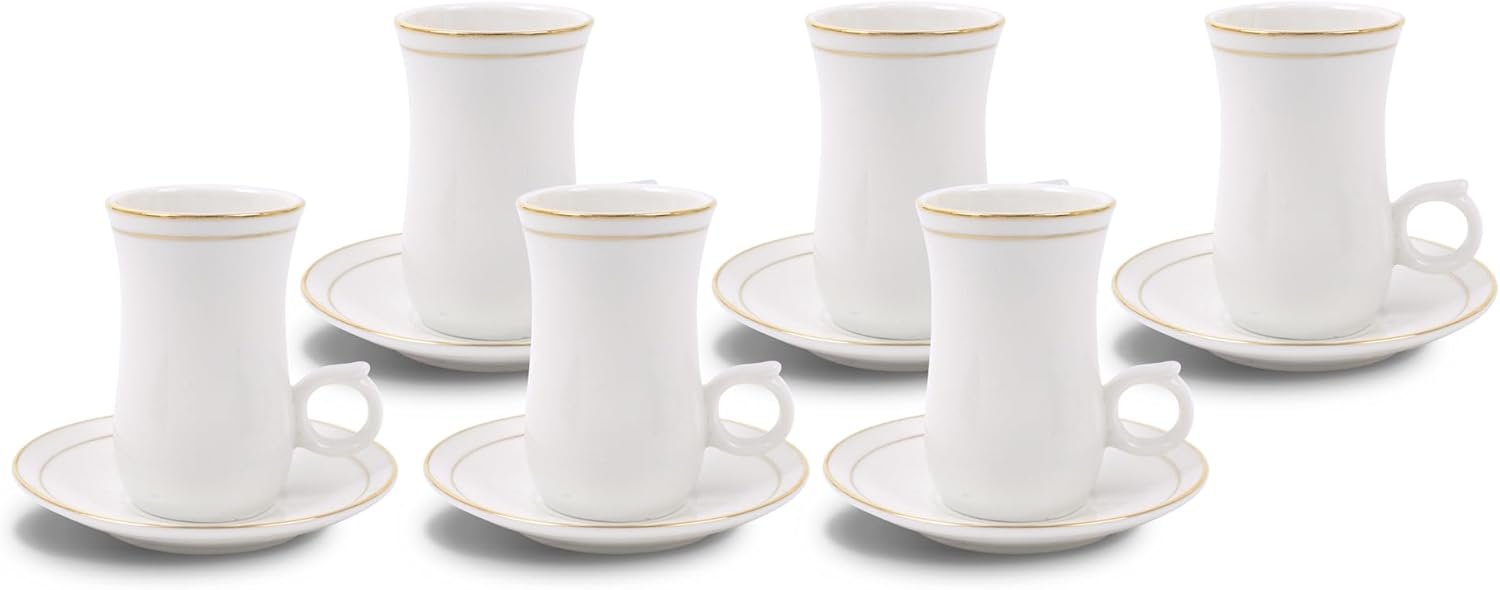 Orchid 12 Piece Istikan Cups And Saucers Set