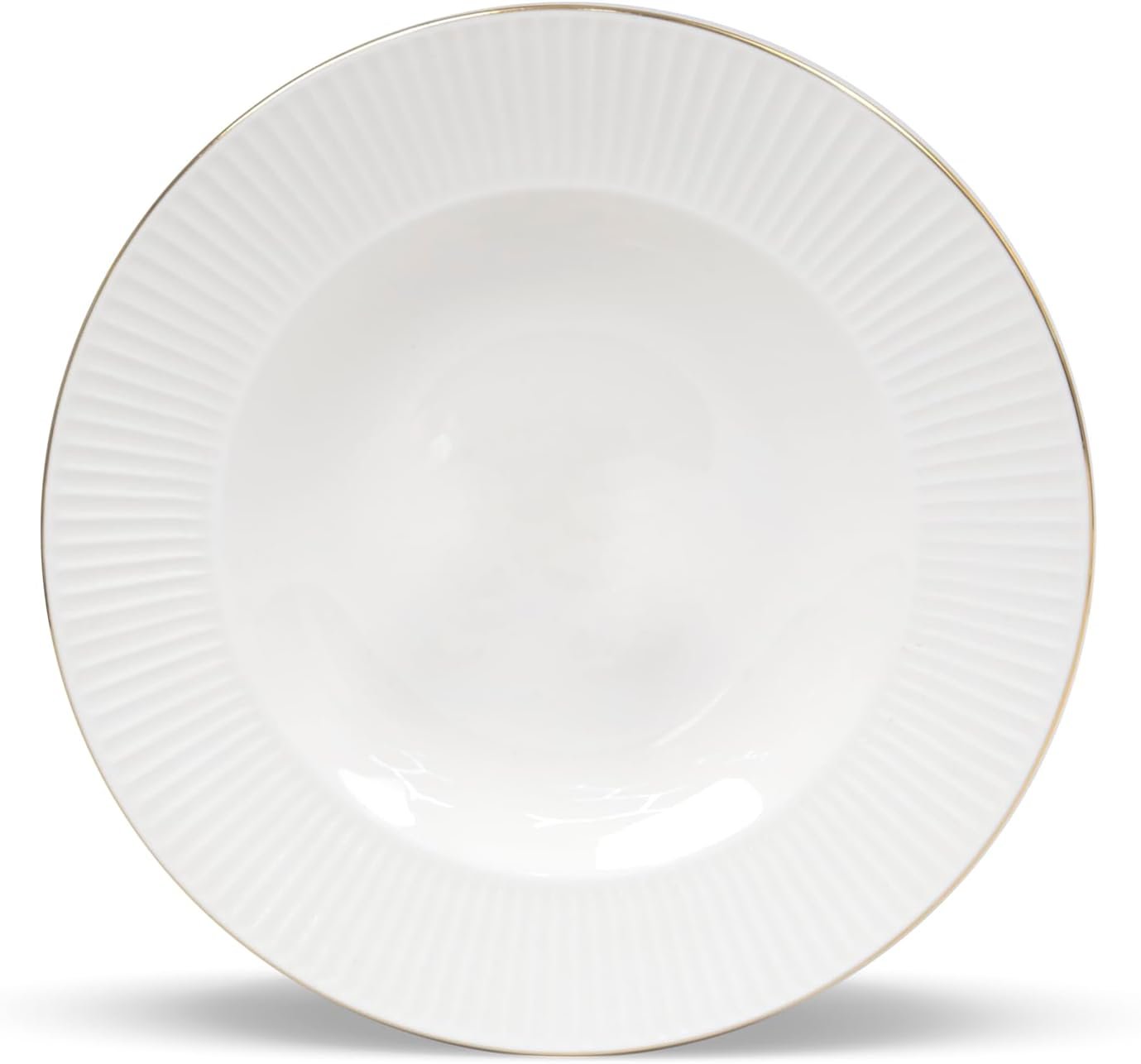 Orchid 8.75" New Bone China Embossed Soup Plate
