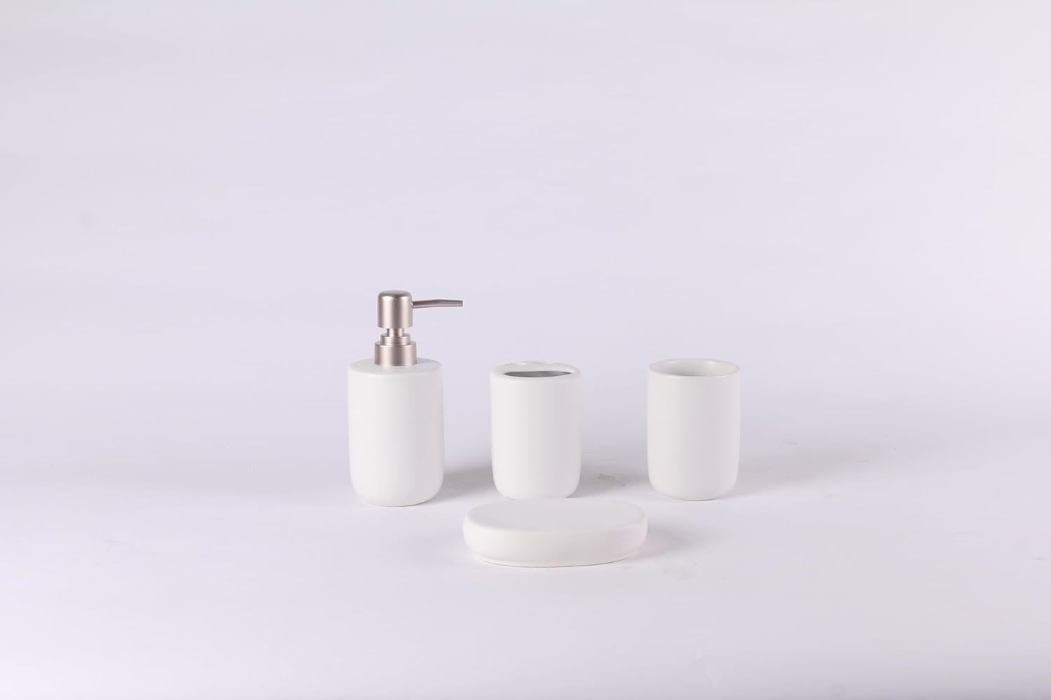 Orchid 4Pcs Ceramic Bath Set Wave white