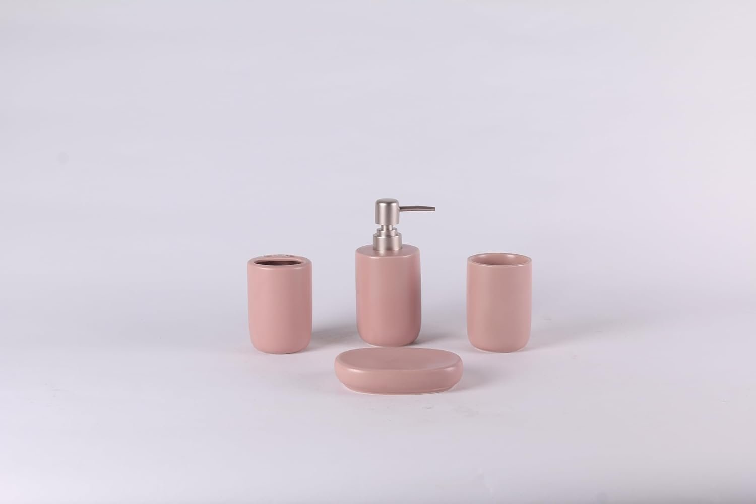 Orchid 4Pcs Ceramic Bath Set Wave red