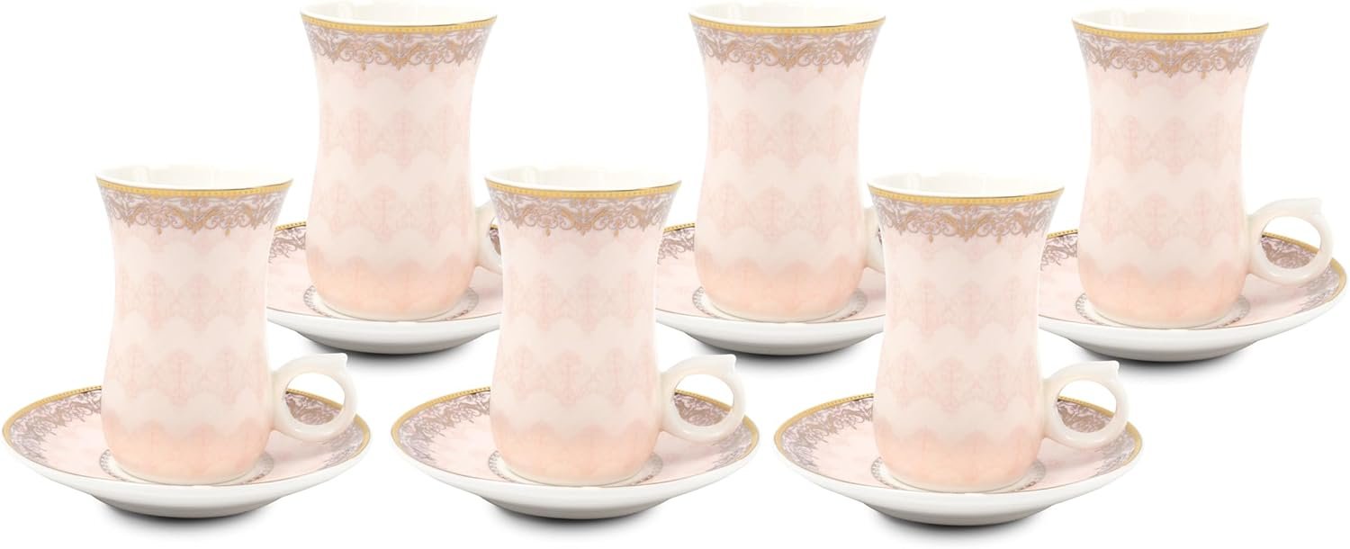 Orchid 12Pcs Istikan Cup And Saucer Set Amelia