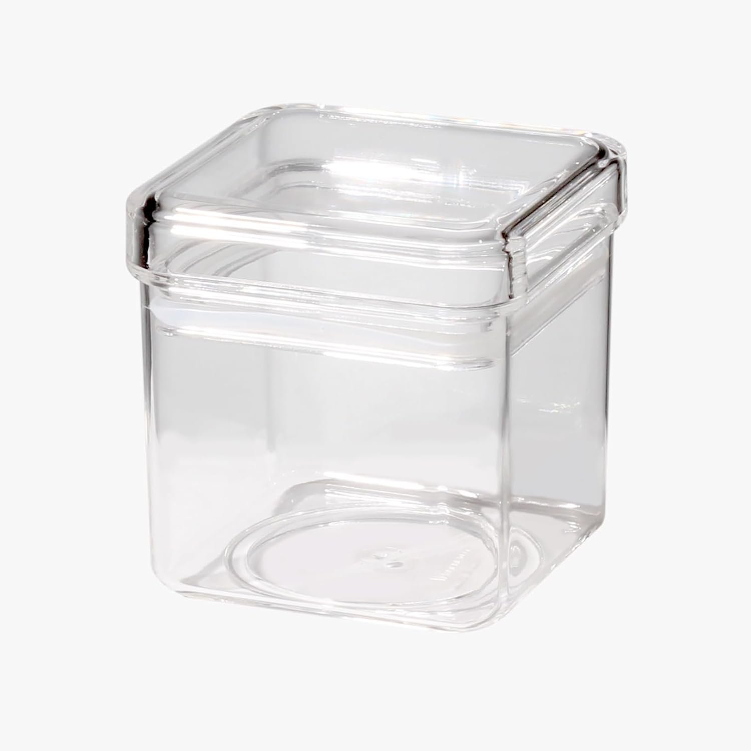 Orchid Acrylic Square Canister Small Clear