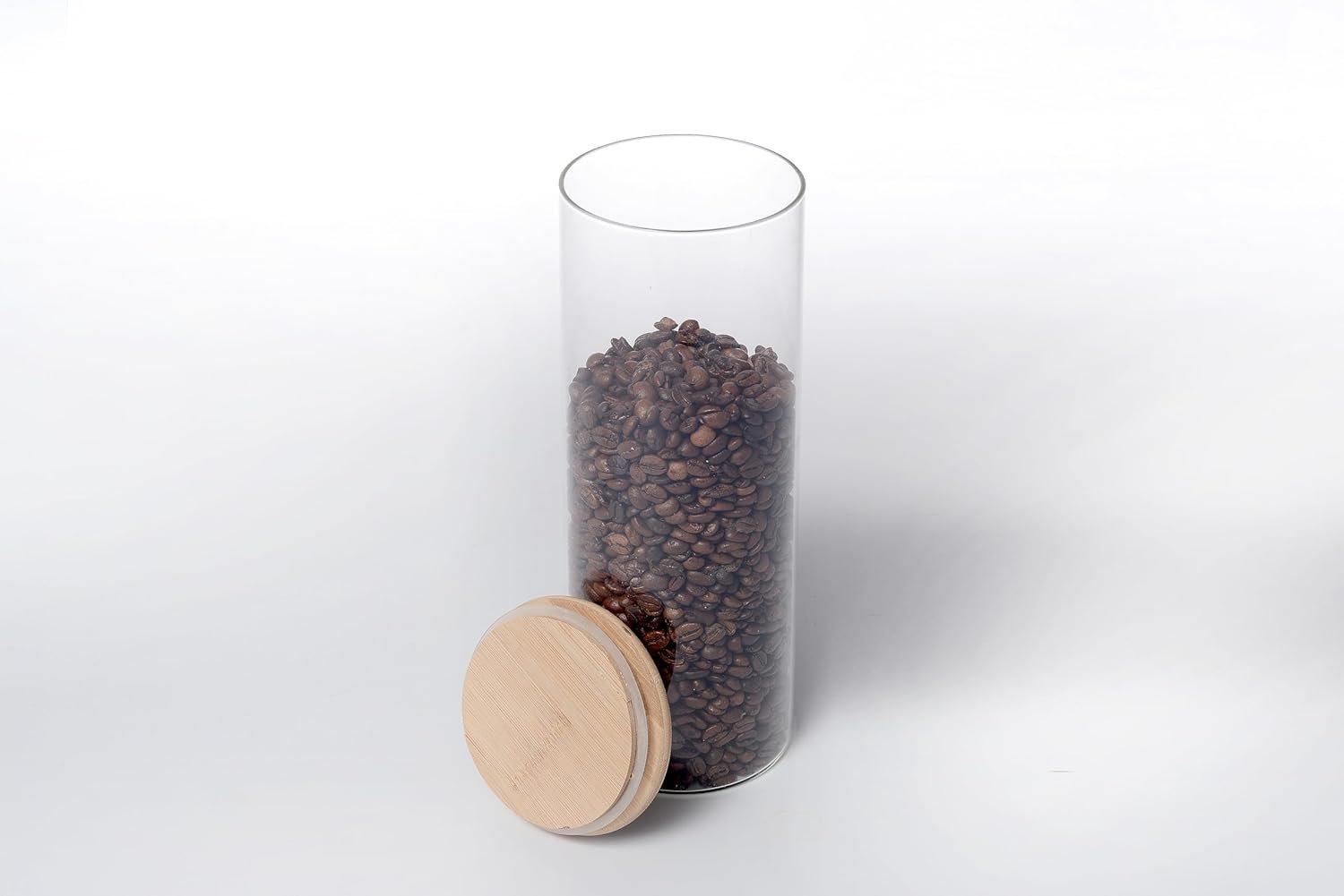 Orchid Square Boro Glass Jar with Bamboo Lid 2L