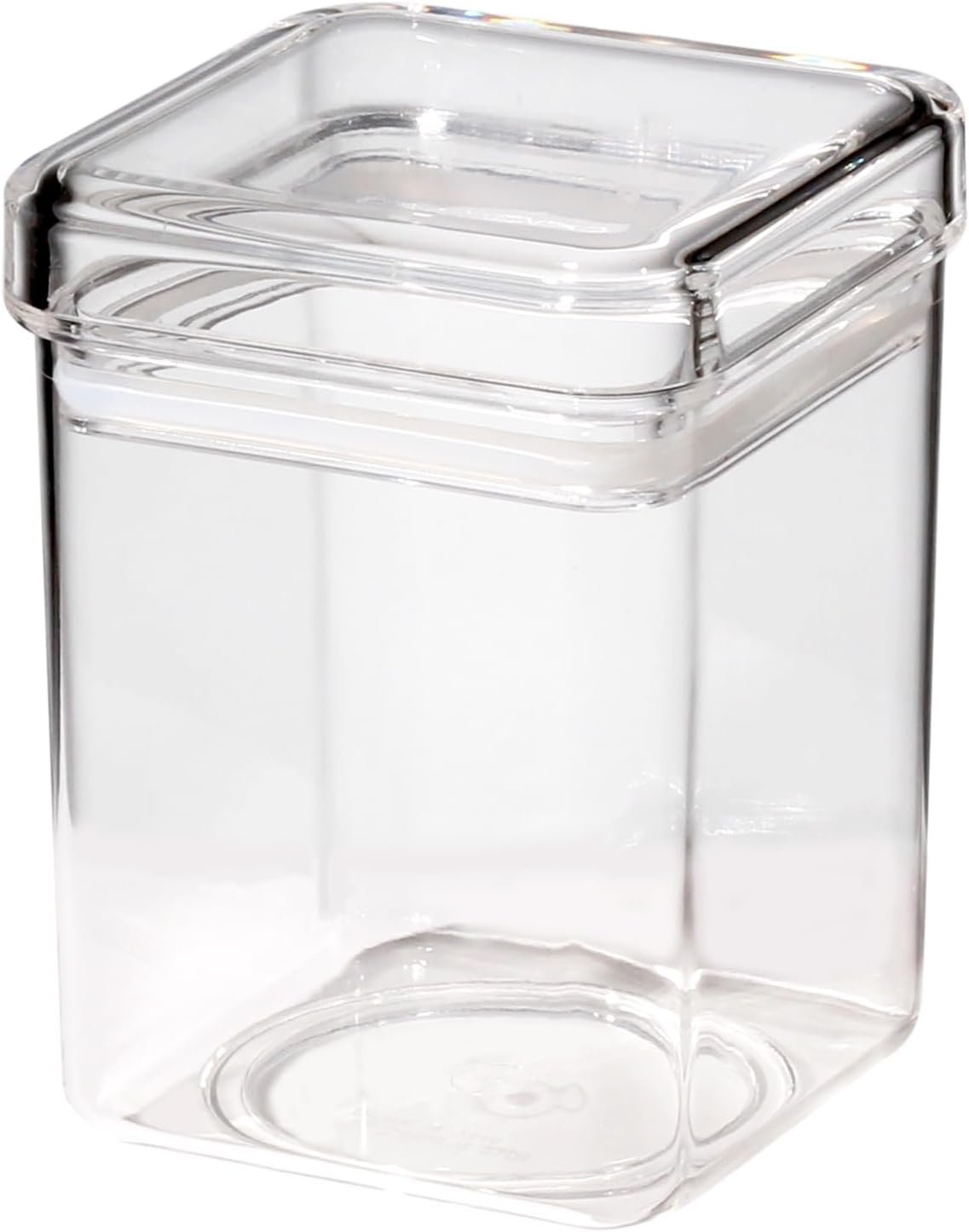 Orchid Acrylic Square Canister meduim Clear