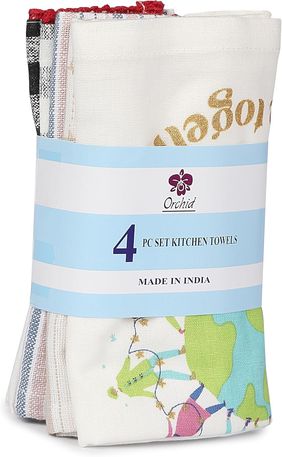 Orchid 4Pcs Kitchen Towel Set
