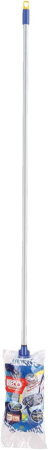 neco water mop with fixed steel and handle with micro refill
