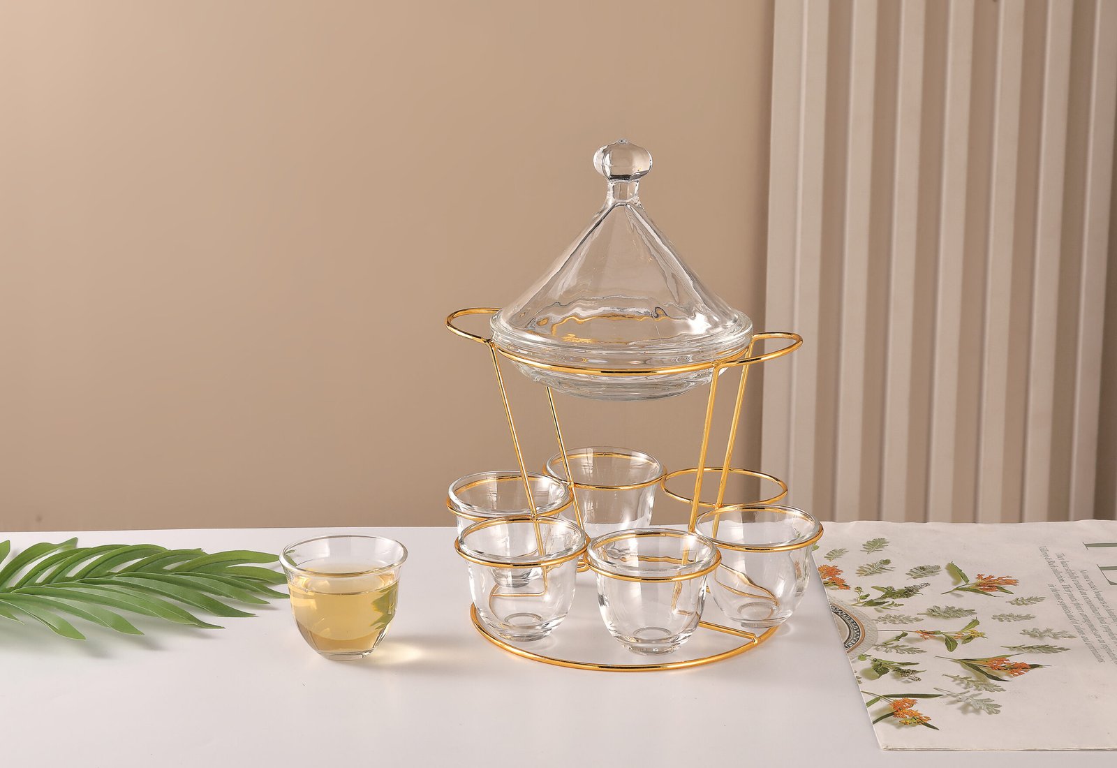 ORCHID 7PCS TAJINE SET WITH STAND