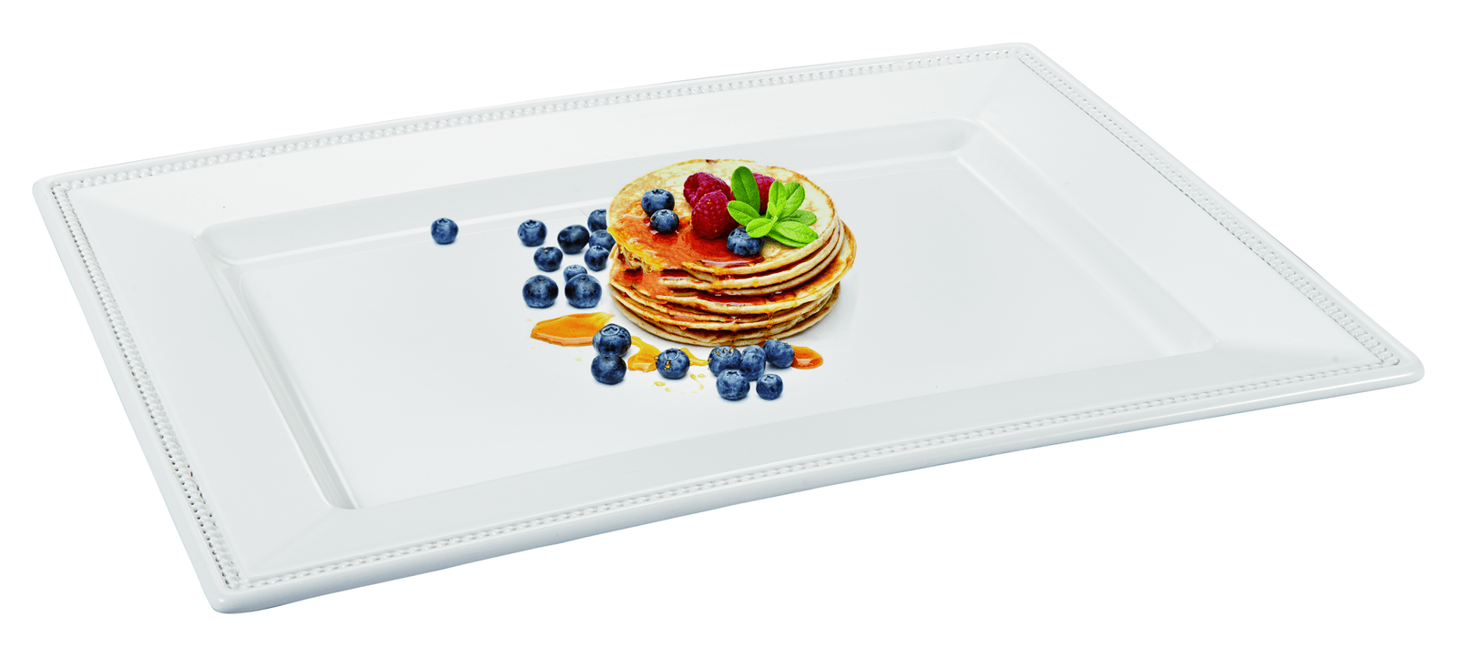 ORCHID 18" EMBOSSED RECT SERVING PLATE