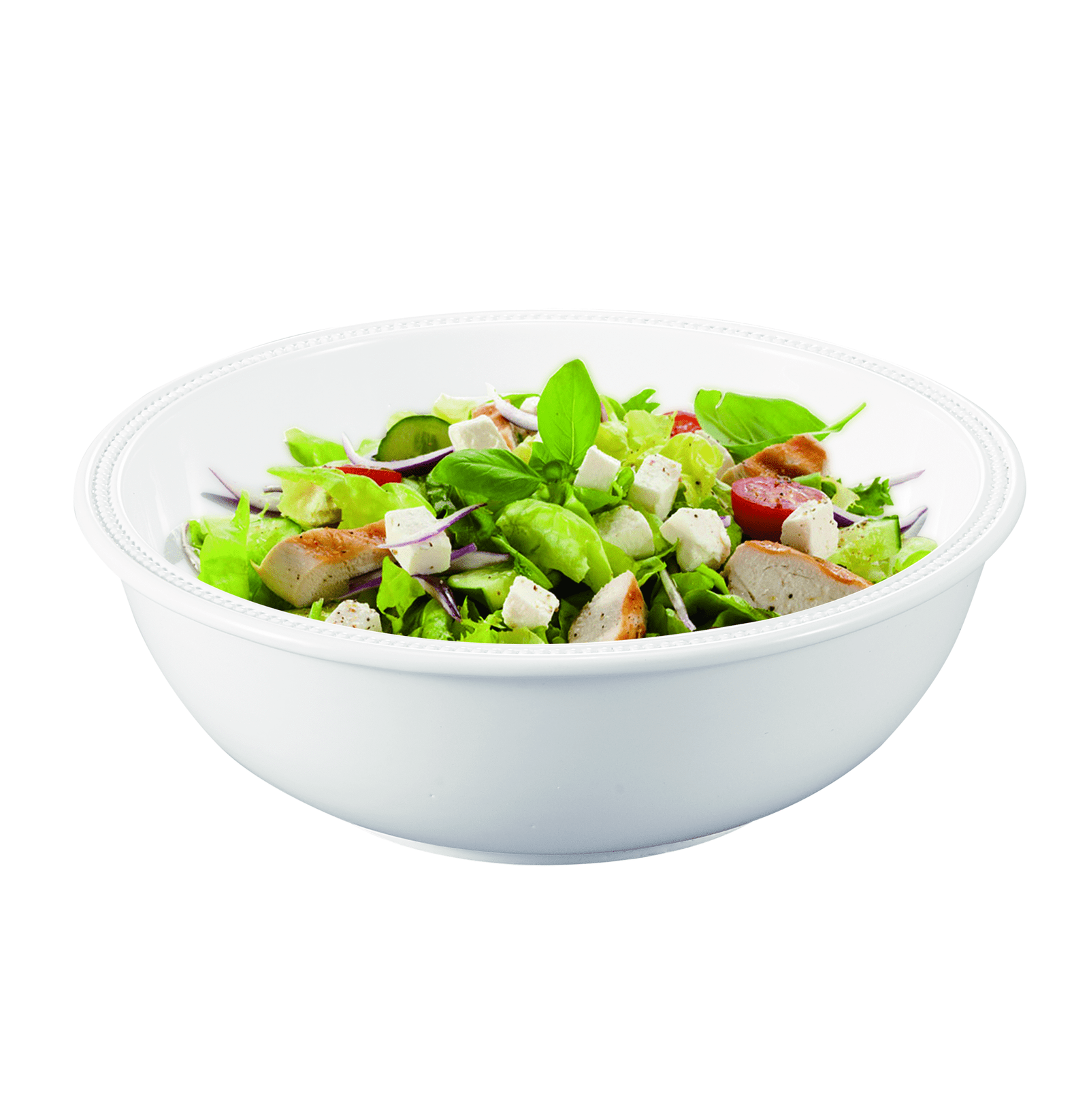 ORCHID 11" EMBOSSED ROUND SERVING BOWL