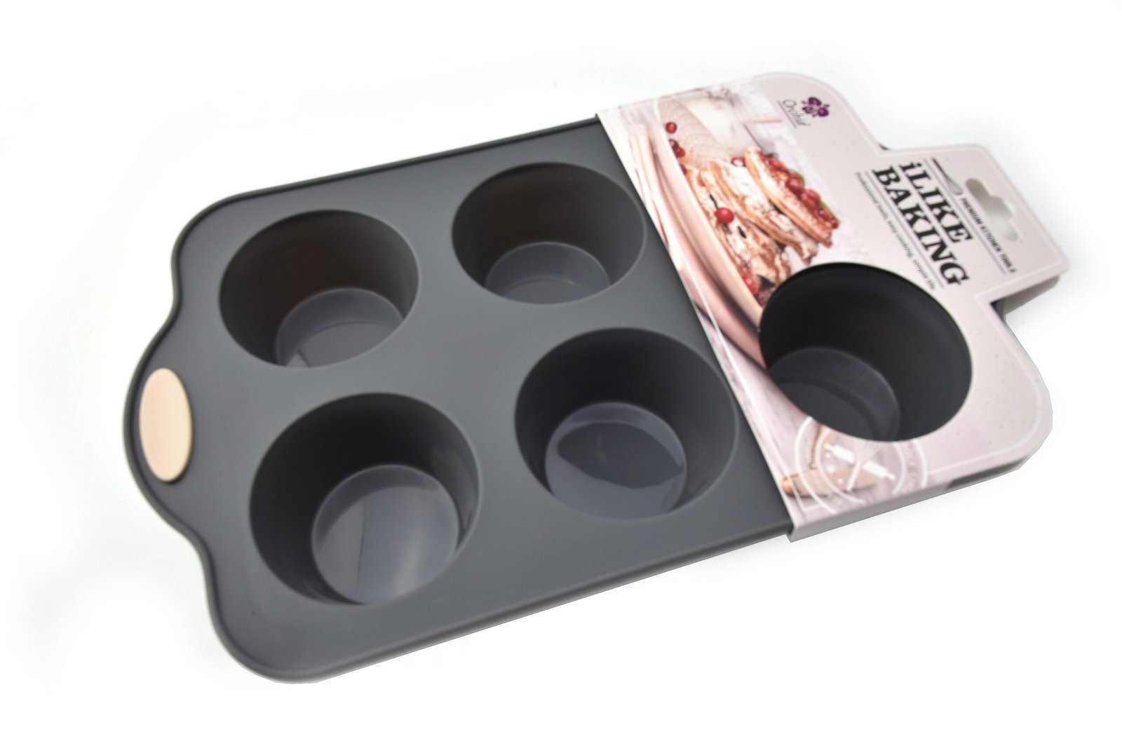ORCHID ILB 6PCS SILICONE MUFFIN CAKE PAN GREY