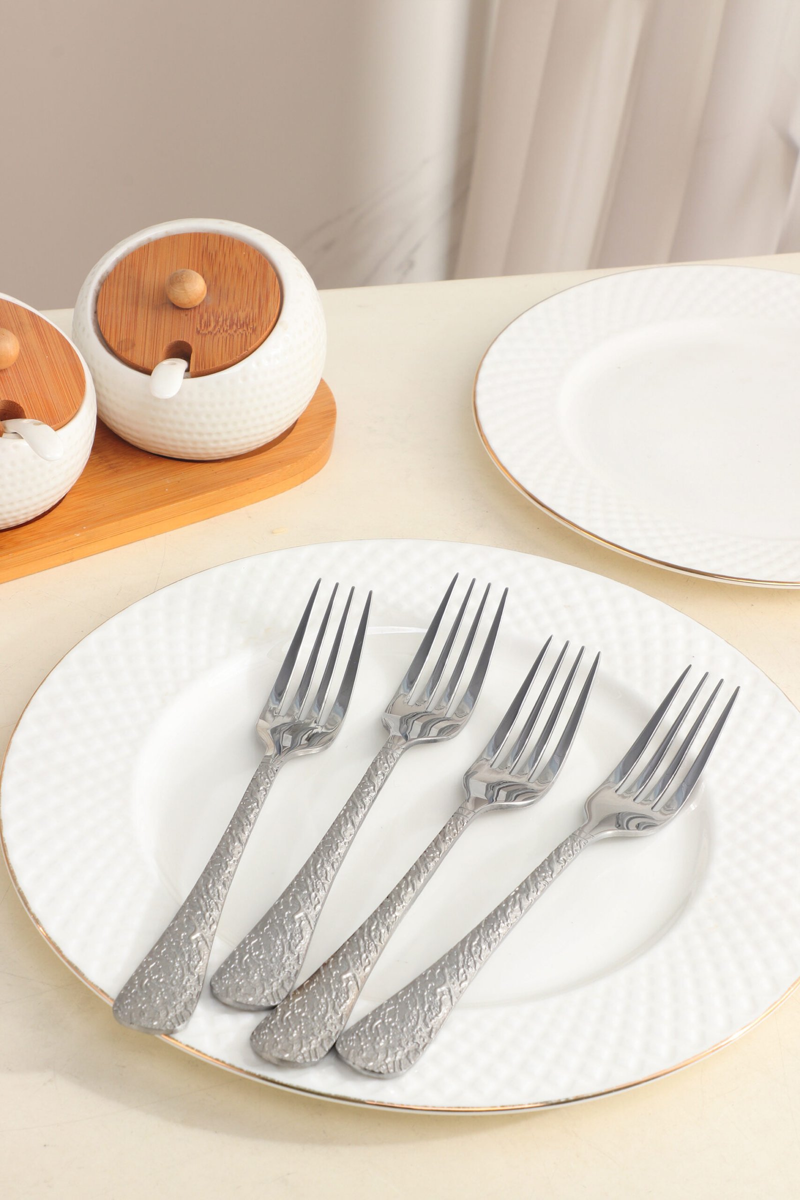 ORCHID ARTISTIC SS SET OF 4 DESSERT FORKS
