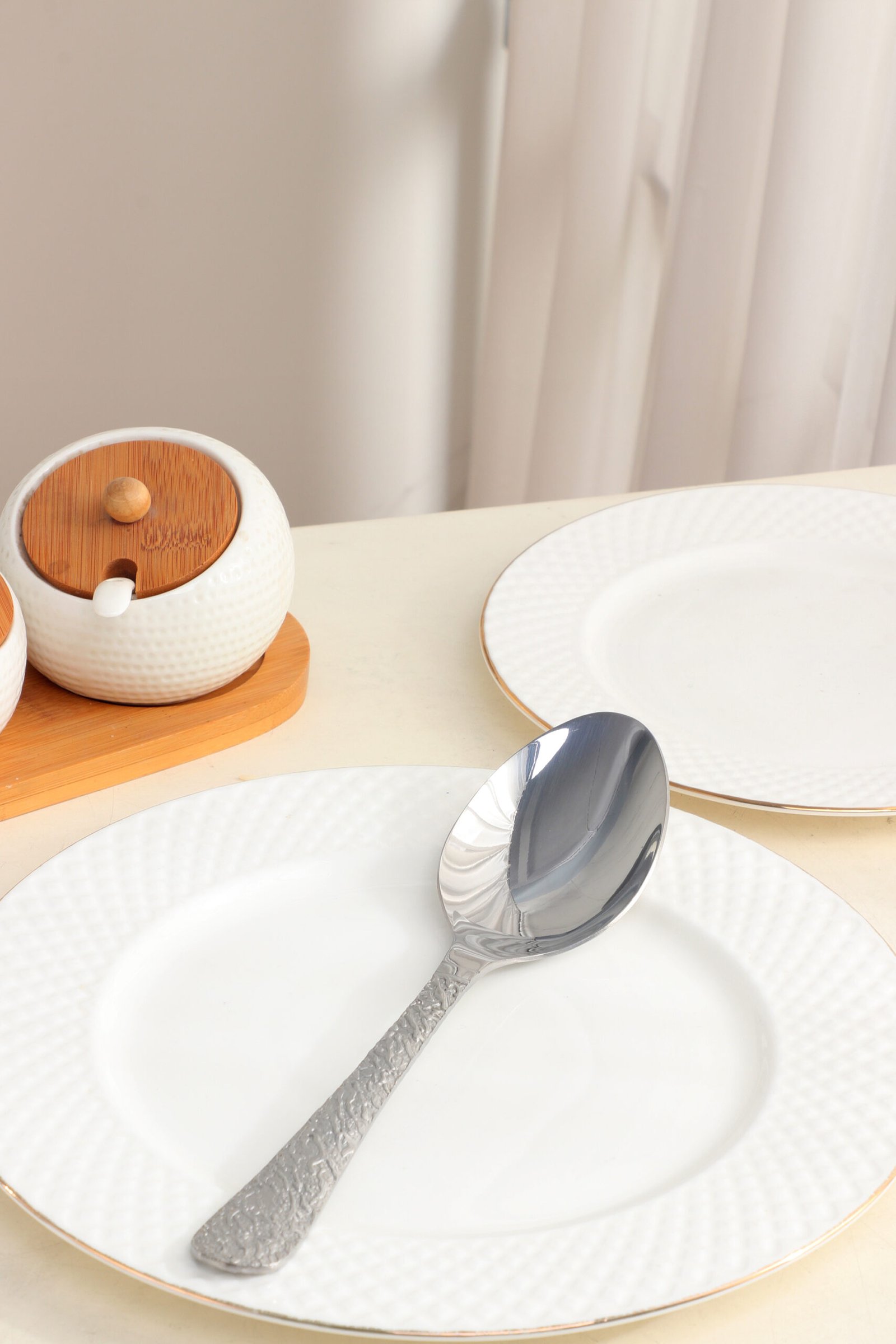 ORCHID ARTISTIC SS LARGE SERVING SPOON