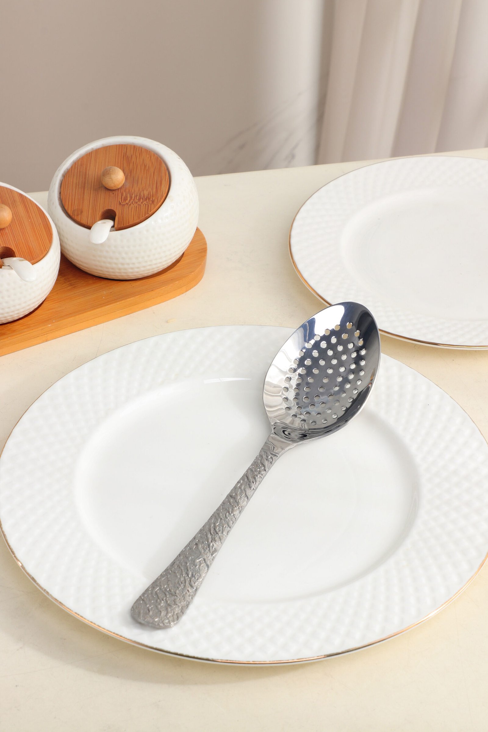 ORCHID ARTISTIC SS SLOTTED SERVING SPOON