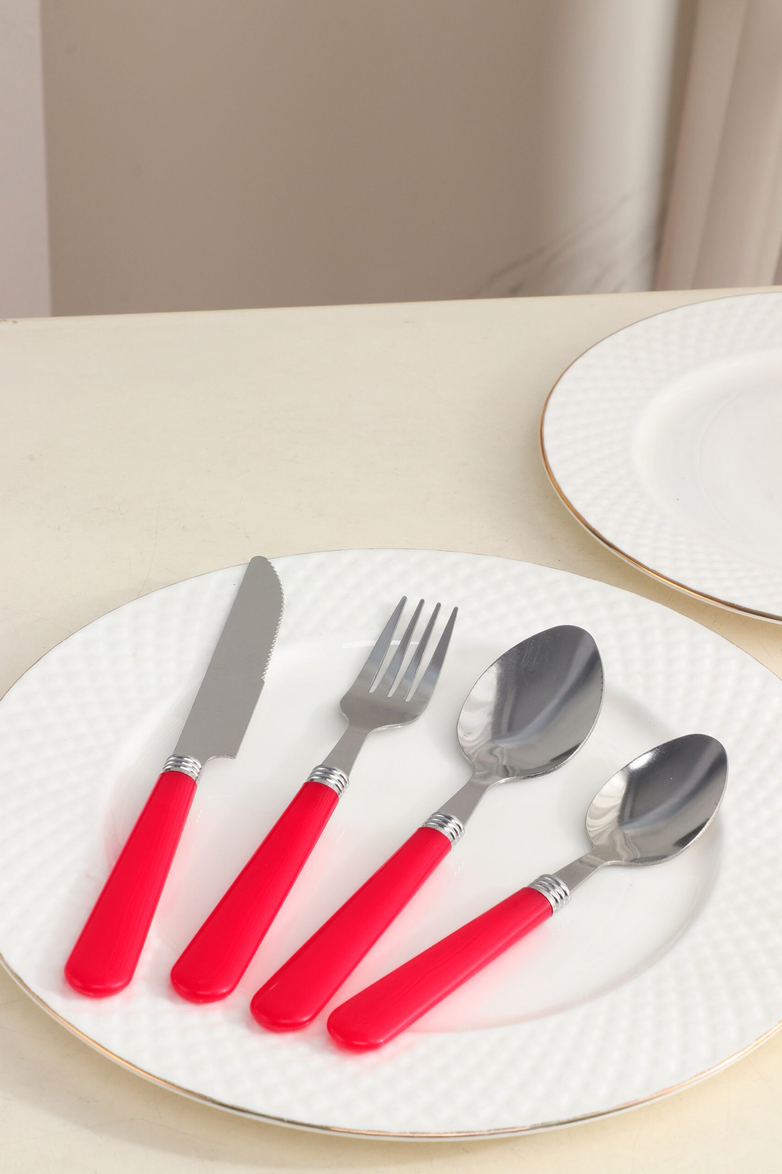 ORCHID 16PCS CUTLERY SET RED