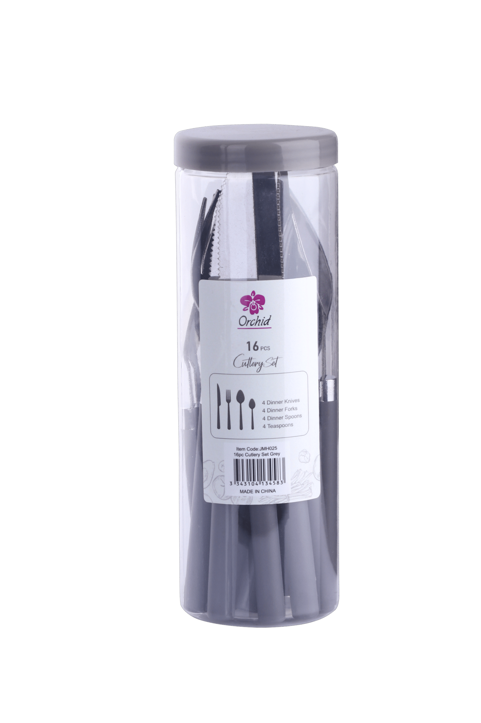ORCHID 16PCS CUTLERY SET GREY