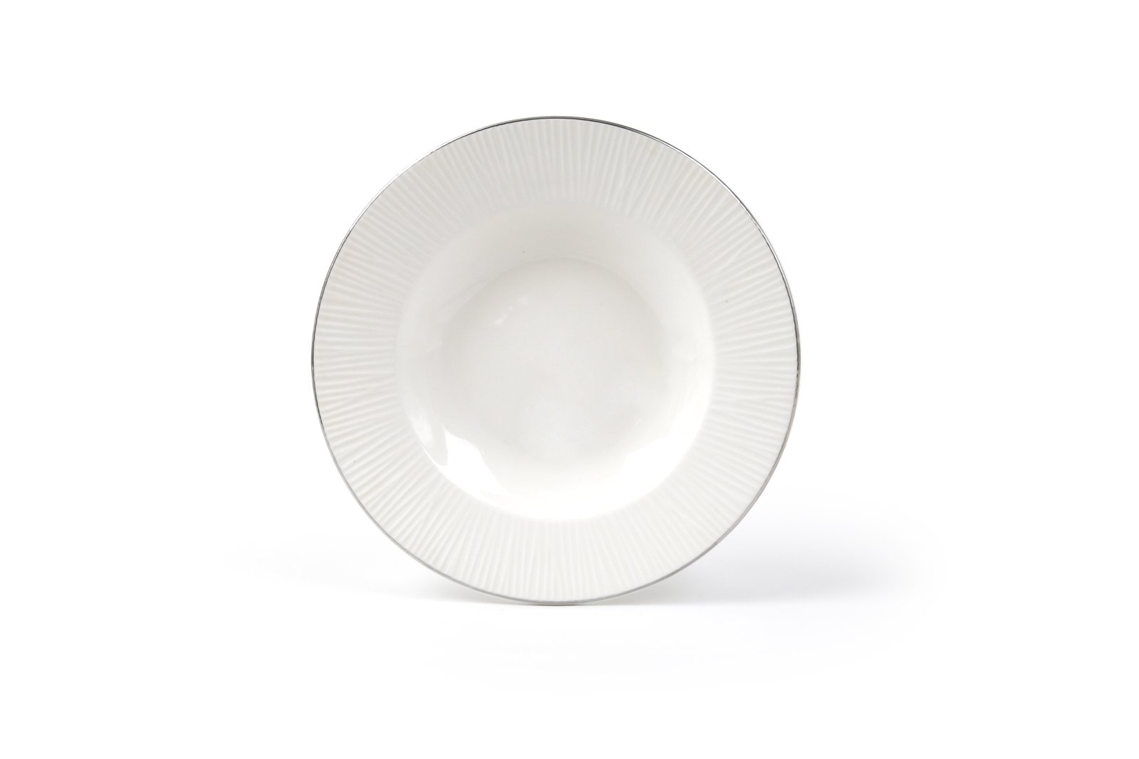 ORCHID 8.75" NEW BONE CHINA EMBOSSED SOUP PLATE LINEN