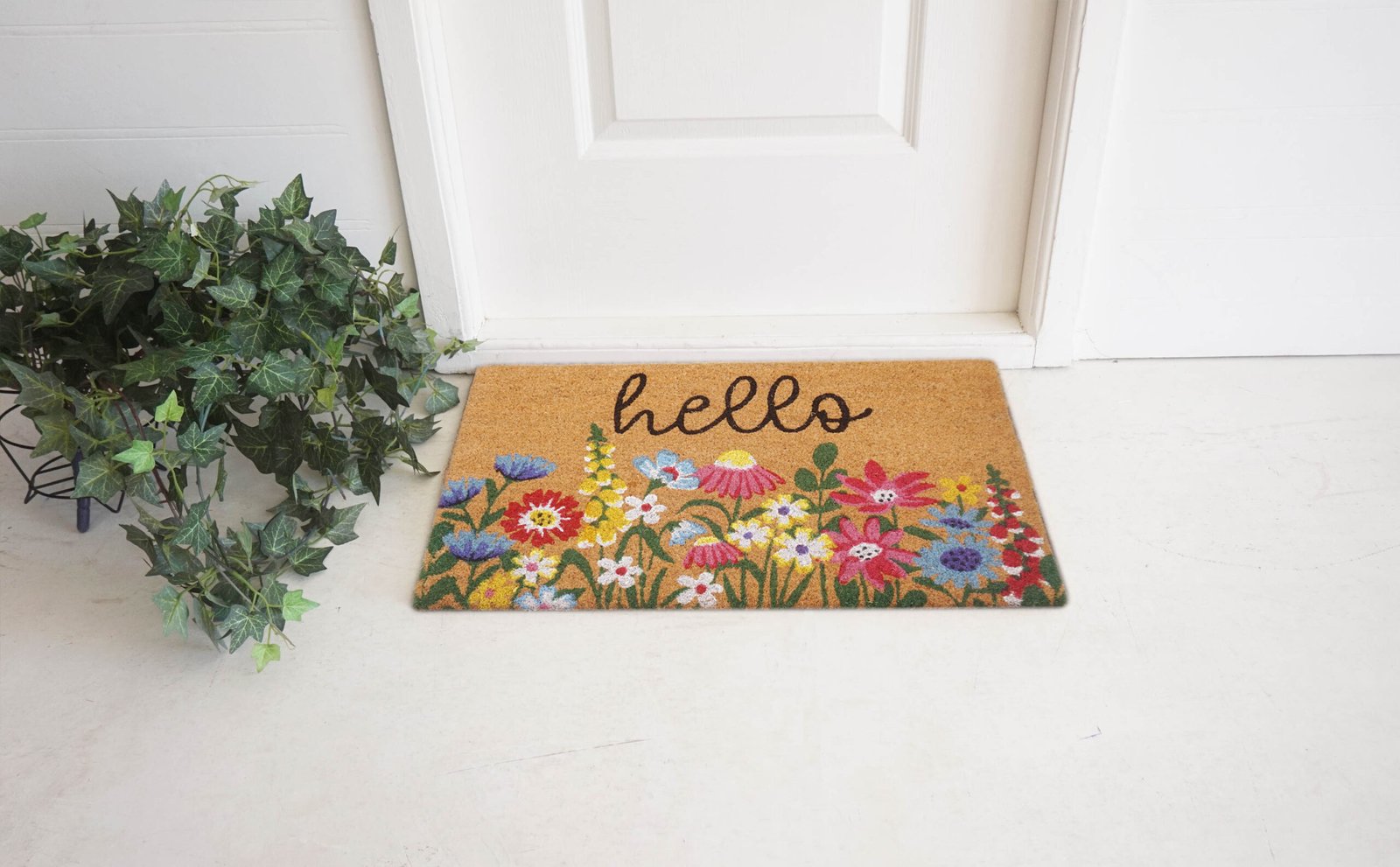 flower door mat