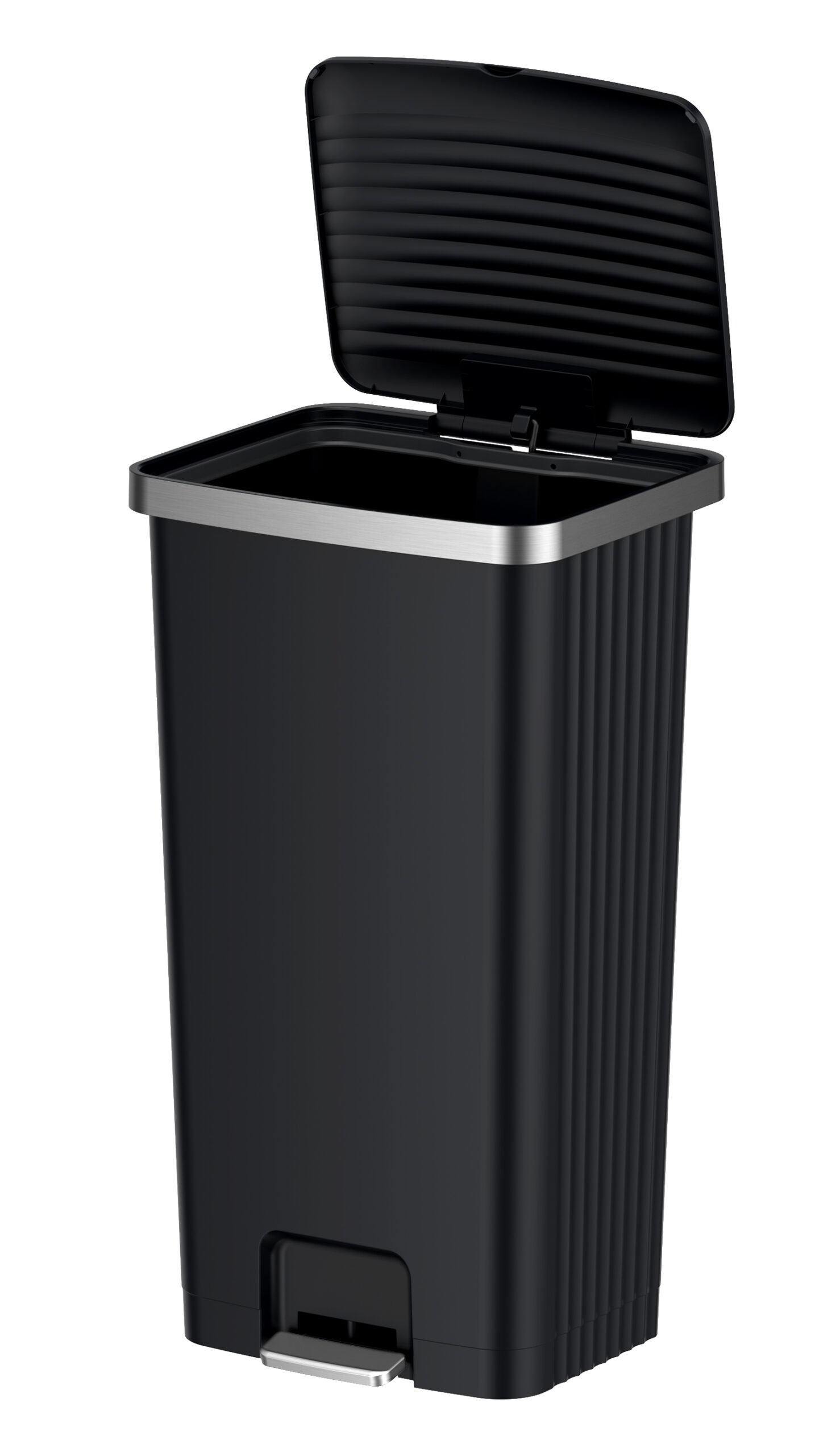 6388BL-90L45度侧开盖 plastic pedal waste bin