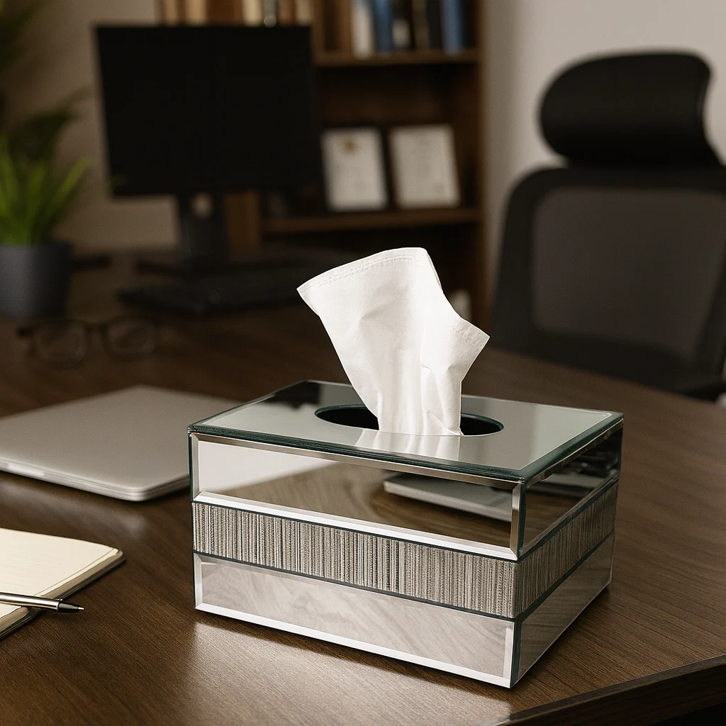 glass tissue box