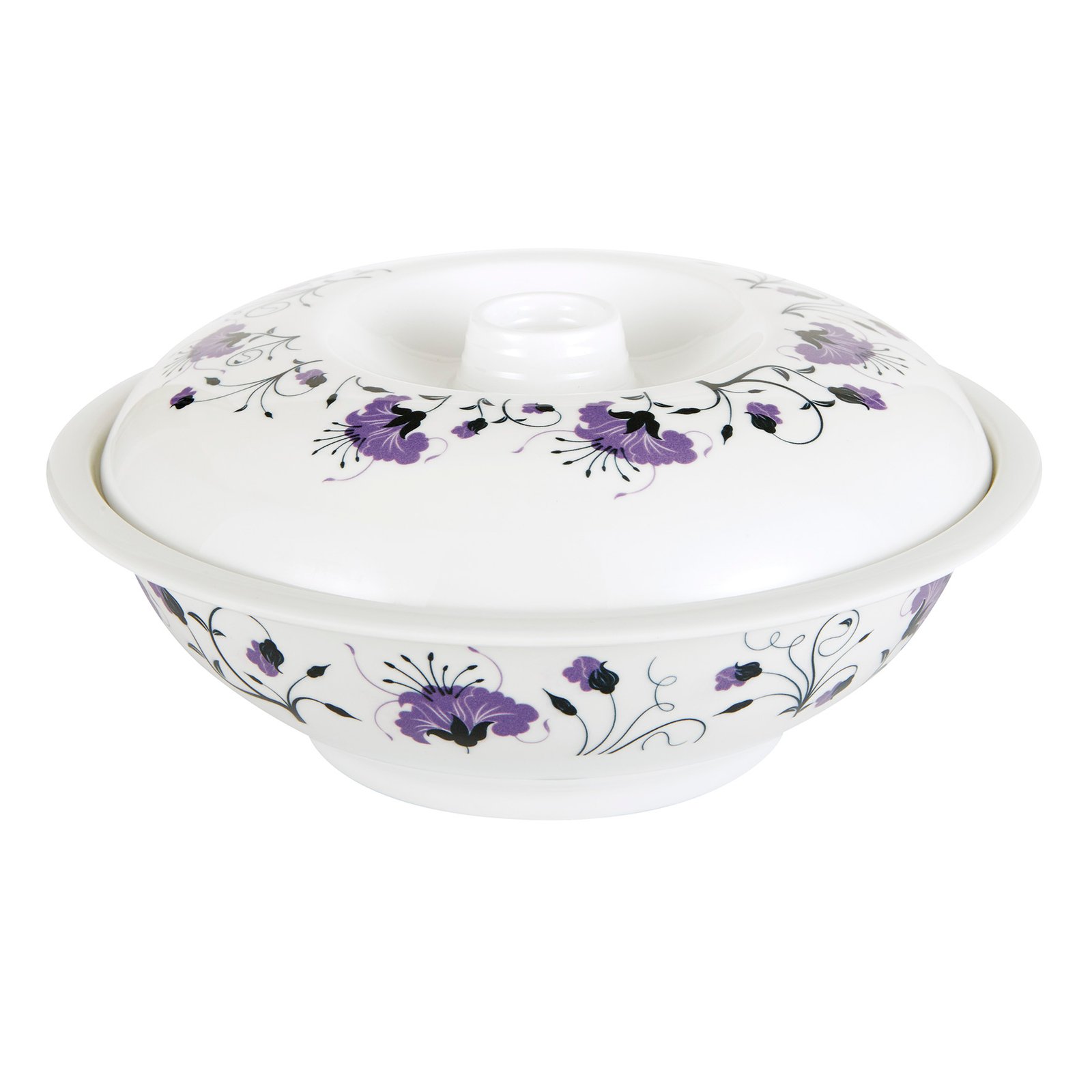 MOMENTS RIM 10" CASSEROLE W/COVER SUMMER PURPLEWOOD