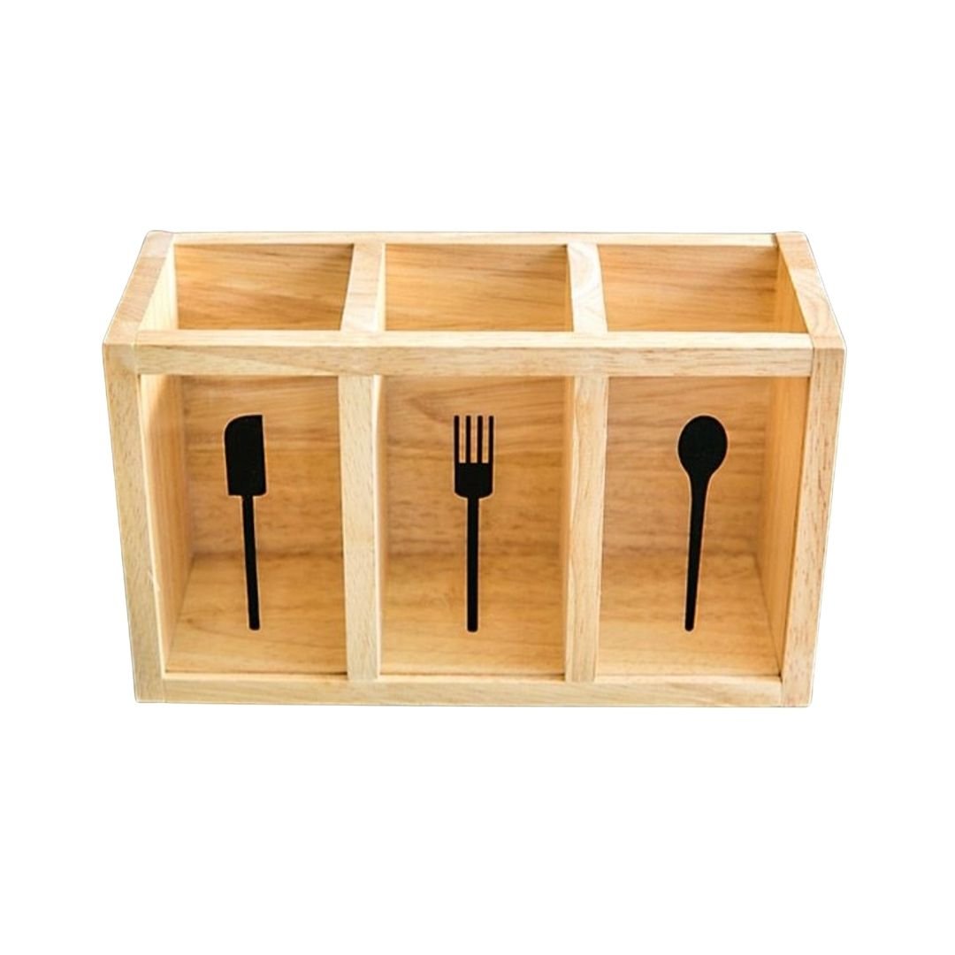 wooden cutlery box