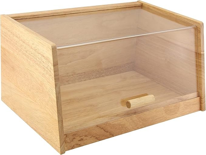 wooden bread box