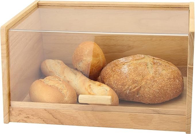 wooden bread box