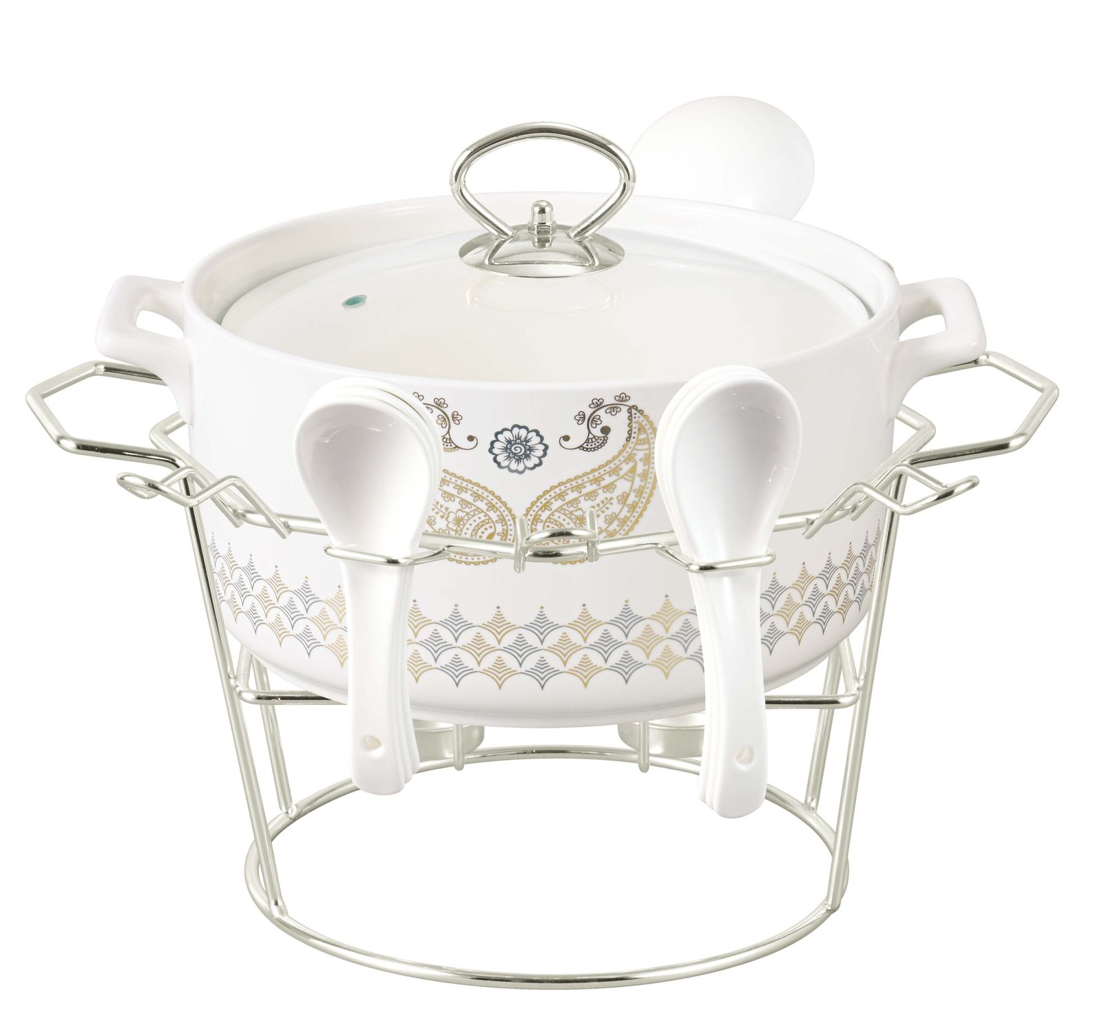 ceramic soup bowl with lid and handle