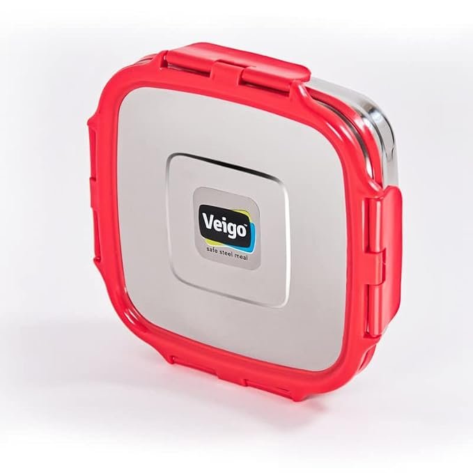 Veigo Sandwich SS Lunch Box (Red)